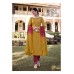 Ladyview Geet Viscose Silk With Stripe Kurti Dark Yellow