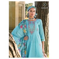 Premium Luxury Fancy Anarkali Print With Shifhli  Collection By  Kailee Fashion Meraki Sky Blue