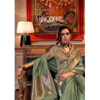 KNOORIE SEASONS HANDLOOM WEAVING SAREE GREEN