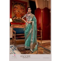 KNOORIE SEASONS HANDLOOM WEAVING SAREE GREEN 2