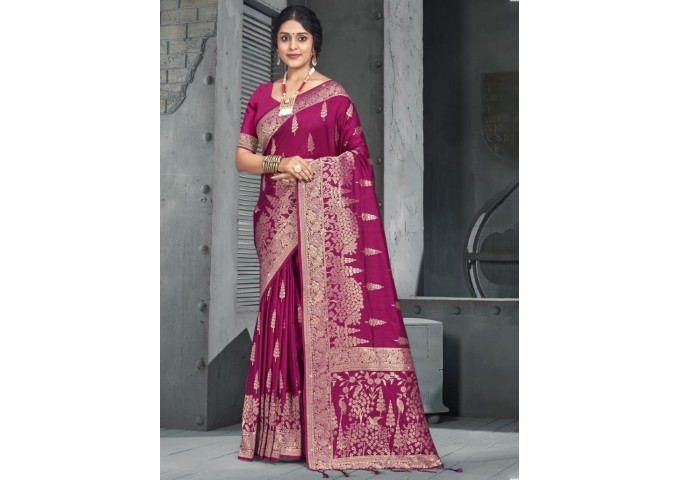 Bunawat Kamdhenu Saree Vol-05 Dark Pink