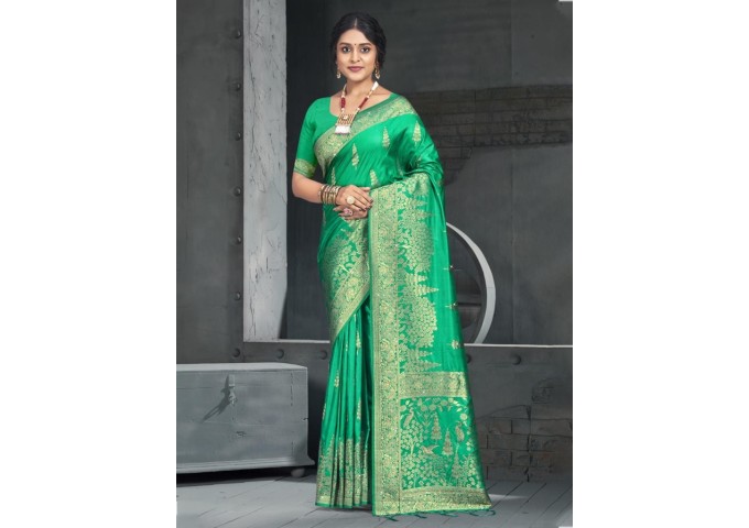 Bunawat Kamdhenu Saree Vol-05 Green 2