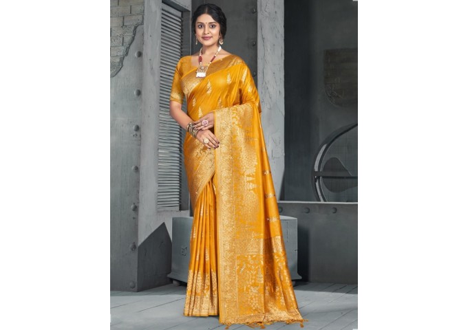 Bunawat Kamdhenu Saree Vol-05 Yellow