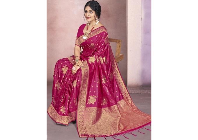 Bunawat Kamdhenu Saree Vol-05 Dark Pink