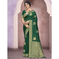 Bunawat Kamdhenu Saree Vol-05 Dark Green 2