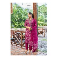 Muskan Vol 06  Premium Vetican Silk Foil Print Suit Purple