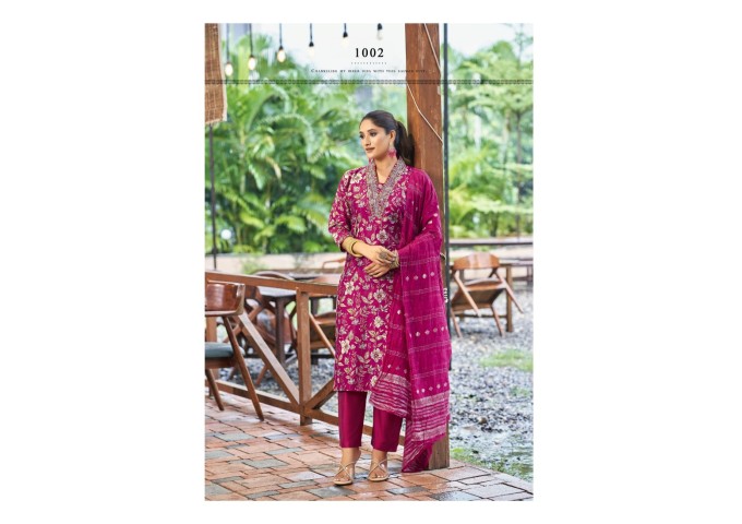 Muskan Vol 06  Premium Vetican Silk Foil Print Suit Purple