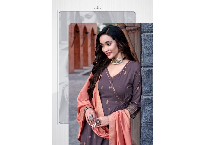 Mittoo Nafiza Rayon Slub Anarkali Suit 