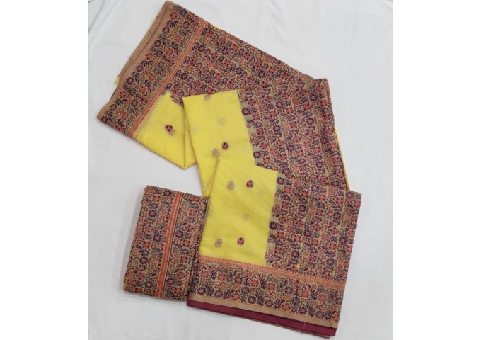 Prajanya RajPath Fabrics Saree Yellow