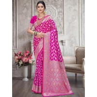 Bunawat Rajtilak Silk Saree Pink