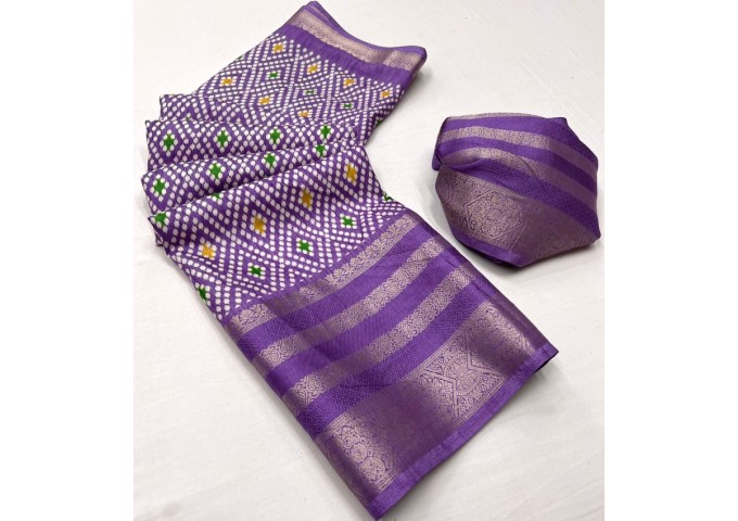 Rajyog Dola Series  Silk Saree Purple