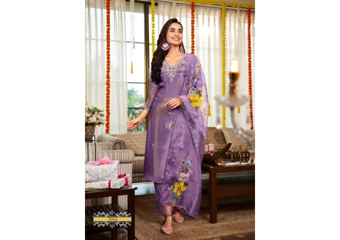 SAHELI KURTI PANT WITH DUPATTA PURPLE