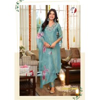 SAHELI KURTI PANT WITH DUPATTA SKY BLUE