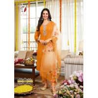 SAHELI KURTI PANT WITH DUPATTA ORANGE