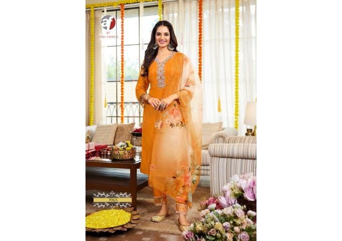 SAHELI KURTI PANT WITH DUPATTA ORANGE