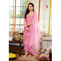 SAHELI KURTI PANT WITH DUPATTA PINK