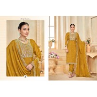 Sitara  Pure Georgette Shimmer Suit Yellow