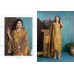 Sparkle Pure Viscose Silk Digital Print Suit Golden