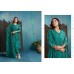 Sparkle Pure Viscose Silk Digital Print Suit Green