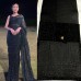 Super Hit Bollywood Blockbuster Sequins Design Georgette Saree Black 2