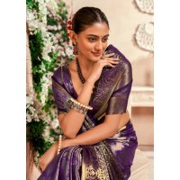 RajPath Fabrics Venkatgiri Silk Saree Purple