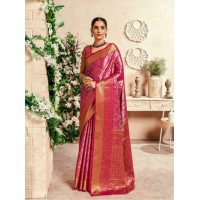 RajPath Fabrics Venkatgiri Silk Saree Red 2