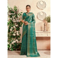 RajPath Fabrics Venkatgiri Silk Saree Green 3