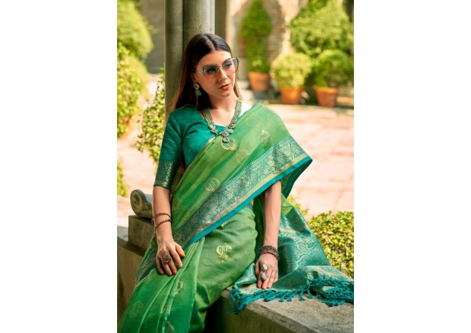 RajPath Fabric Zil-Mil Silk Saree