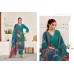 Zisa Pure Roman Silk Printed Kurti Shine Blue