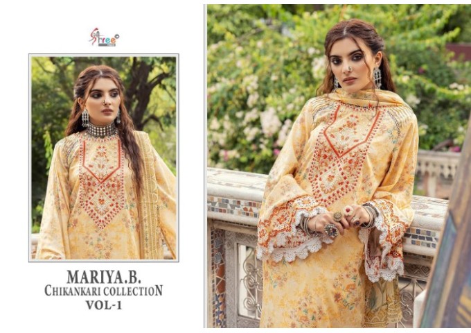 MARIYA B CHIKANKARI COLLECTION VOL-01 ORANGE