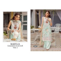 MARIYA B CHIKANKARI COLLECTION VOL-01 SKY BLUE|MULTI COLOR