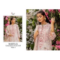 MARIYA B CHIKANKARI COLLECTION VOL-01 PINK|MULTI COLOR