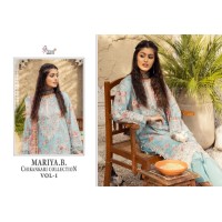 MARIYA B CHIKANKARI COLLECTION VOL-01 SKY BLUE| MULTI COLOR 2