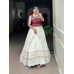 Navratri Collection 2024 Khammkar Gamthi Craft with a Modern Design Touch Lehenga White