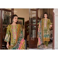 Naira Vol 67 By Belliza Suit With Pure Mal Mal Cotton Dupatta Mehandi Green | Multi Color