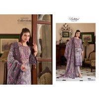 Naira Vol 67 By Belliza Suit With Pure Mal Mal Cotton Dupatta Purple| Multi Color 2