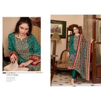 Naira Vol 67 By Belliza Suit With Pure Mal Mal Cotton Dupatta Green | Multi Color 2