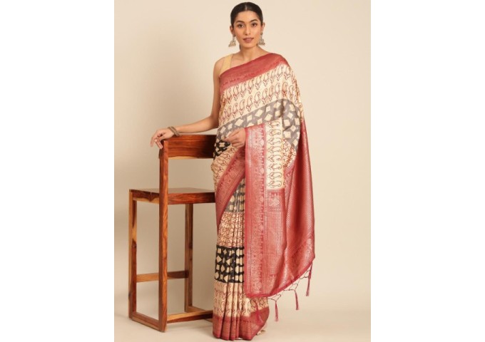 Bunwat Pavitra Manthan Silk Saree Desgin 1