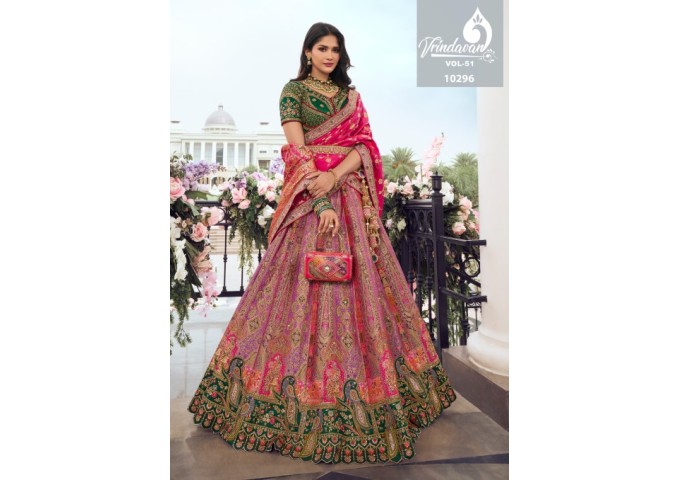 Royal Vrindavan vol_51 Lehenga Silk Pink