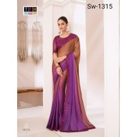 Sandalwood 13th Edition Soft Satin Silk , Fancy Fabric and Bangalori Silk Blouse Saree 1315