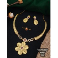 Gold PlatedOne Necklace With Earring 11