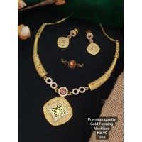 Gold PlatedOne Necklace With Earring 12