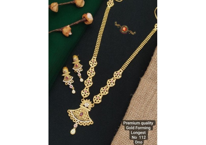 Gold PlatedOne Necklace With Earring 3