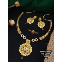 Gold PlatedOne Necklace With Earring 4