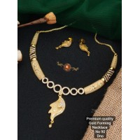 Gold PlatedOne Necklace With Earring 9